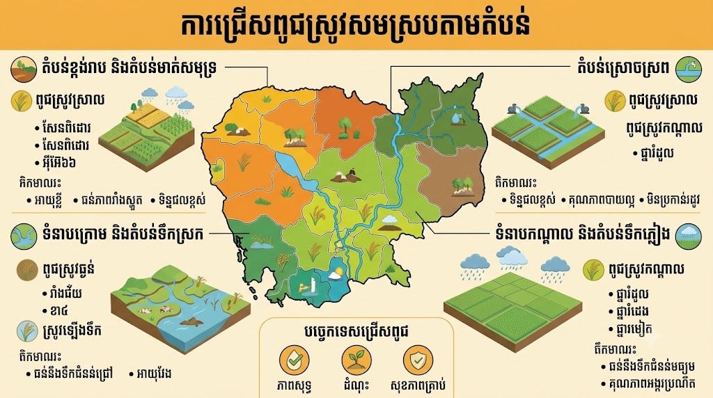ការជ្រើសពូជស្រូវសមស្របតាមតំបន់