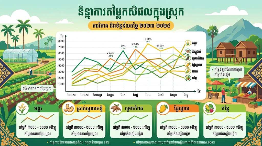 និន្នាការតម្លៃកសិផលក្នុងស្រុក